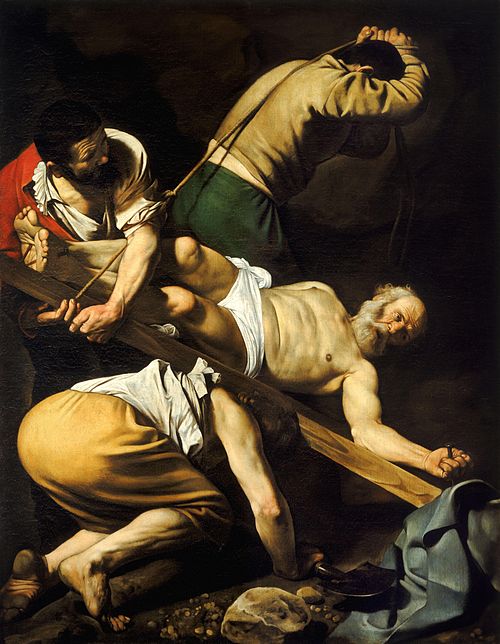 Caravaggio The Crucifixion of Saint Peter 1602 Santa Maria del Popolo Rome 1
